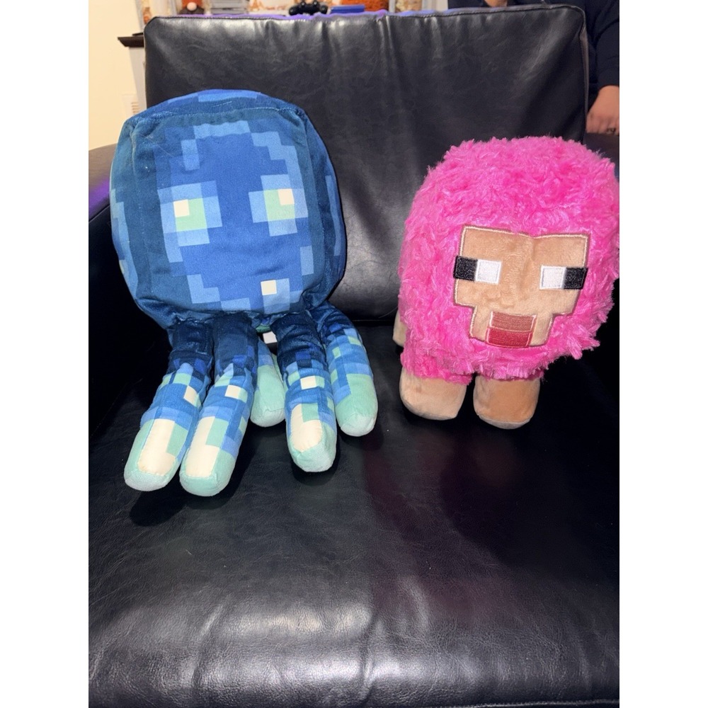Lot Of Minecraft Plush Rare Hot Pink Pig